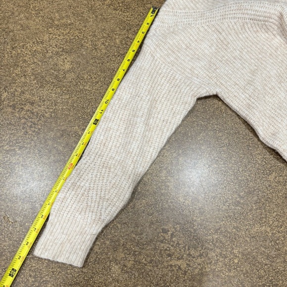 Madewell Belfiore Ribbed Pullover Sweater Women’s Size Large Tan Wool Blend - Picture 8 of 8